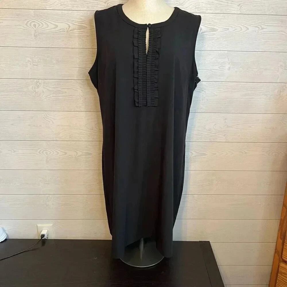 GAP Factory sleeveless black dress with ruffle detail Size XL